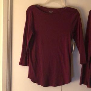 Faded Glory Boatneck Burgundy